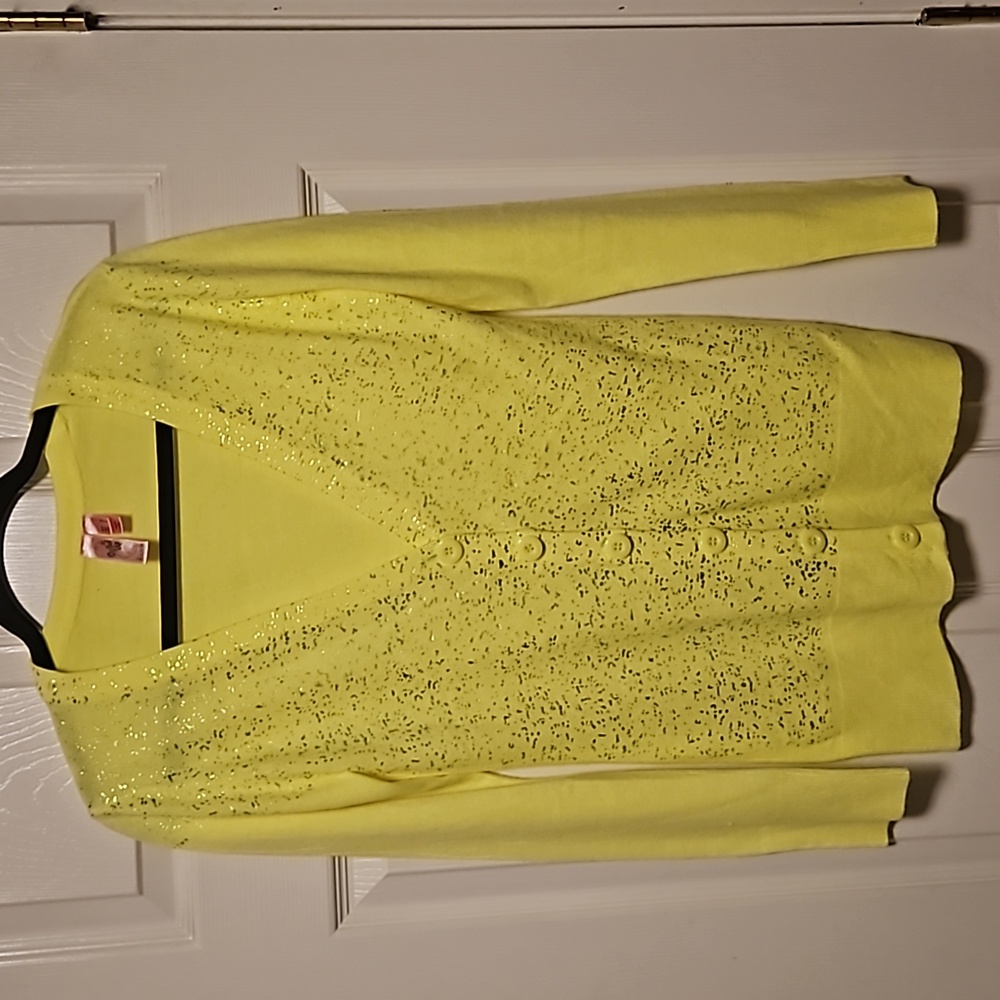 Dolled Up Neon Metallic Flake Sweater